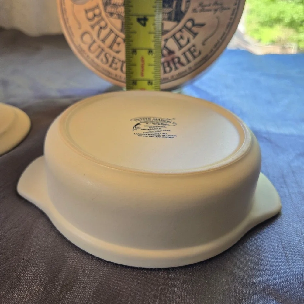 Petite Maison Wildly Delicious Cream Ceramic Brie Baker with Lid Provincial Home